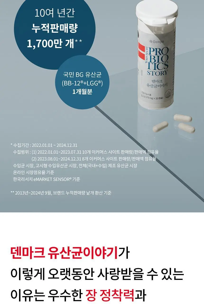 [덴마크 직수입] 덴프스 덴마크 유산균이야기 30캡슐 1+1기획 (+트루바이타민 3포) (60일분) 상세페이지 4
